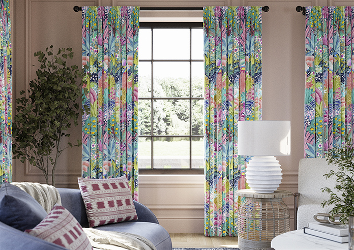 Kolkata Velvet, Rainbow - Made to Measure Curtain - Image 3